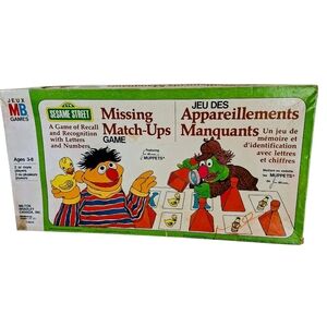 Vintage Sesame Street Missing Match Ups Game By Milton Bradley Company